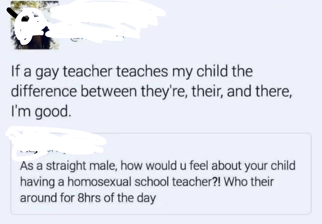 Not an issue as long as they are teaching