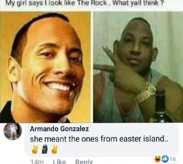 The Easter Island ones...