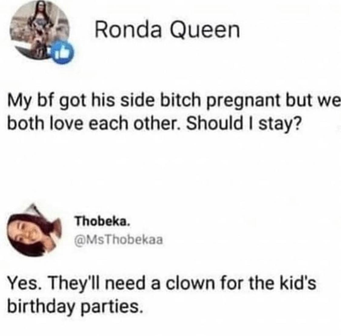 She is kind of right.