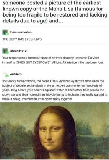 the mona lisa lost eyebrows apparently