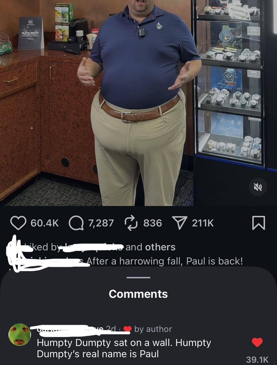 I always thought Humpty Dumpty was his real name