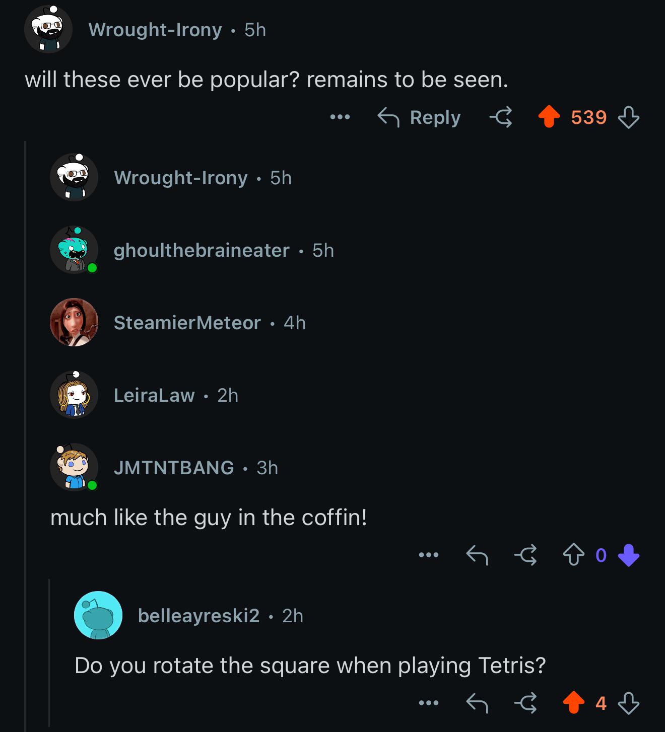 On a post about transparent coffins
