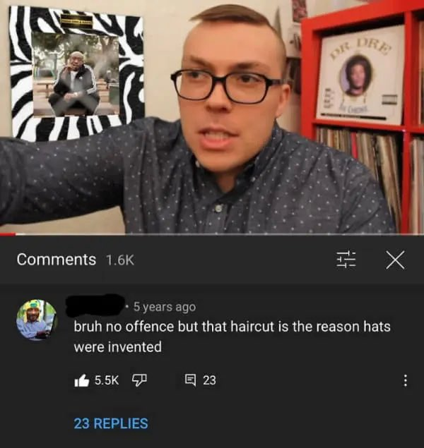 Brutal comment under Anthony Fantano vid