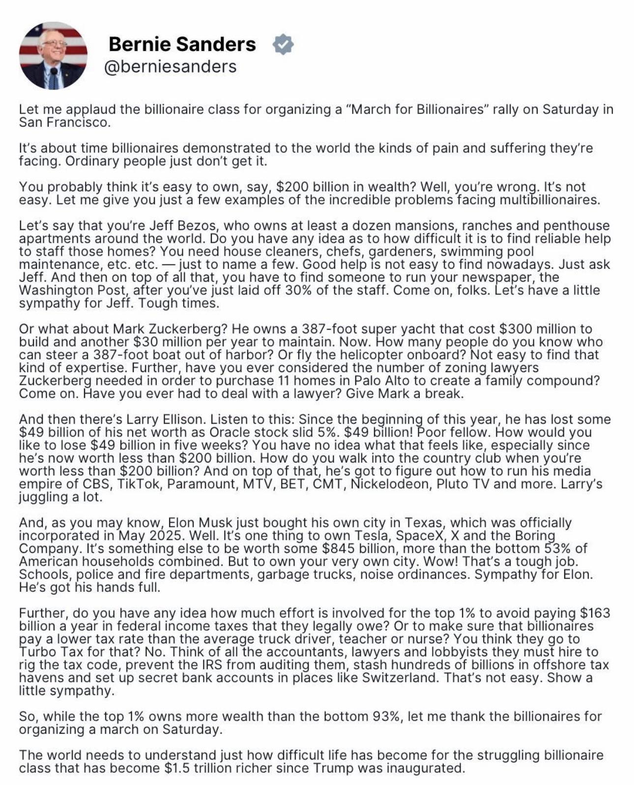 Bernie not coming slow