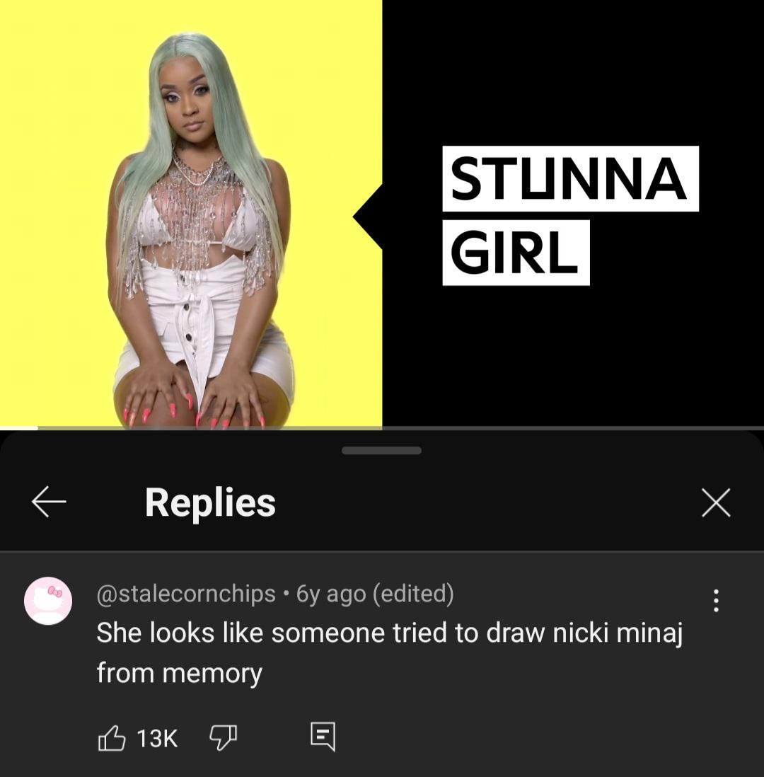 Nicki Minaj, as rendered by Windows Paint.