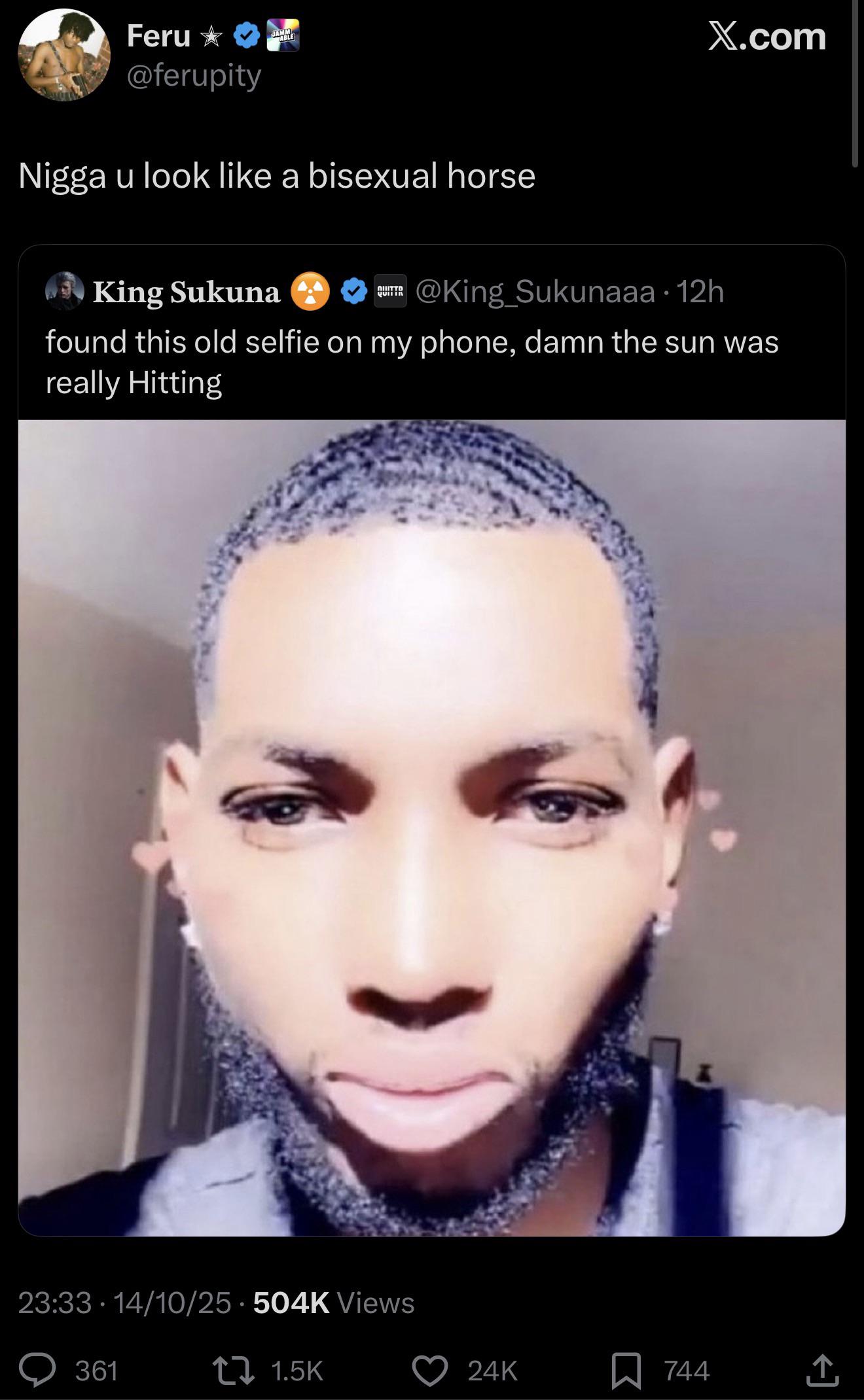 Bro is never finding old selfies again