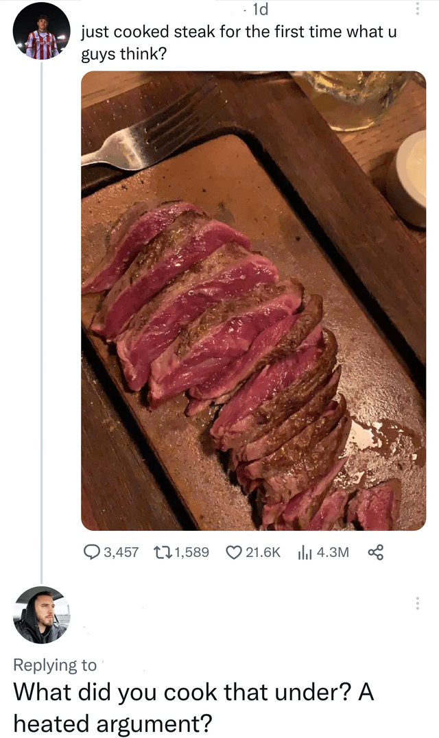 Medium rare burn