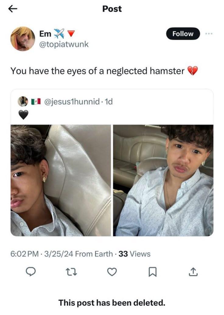 neglected hamster eyes? HUH? 😭