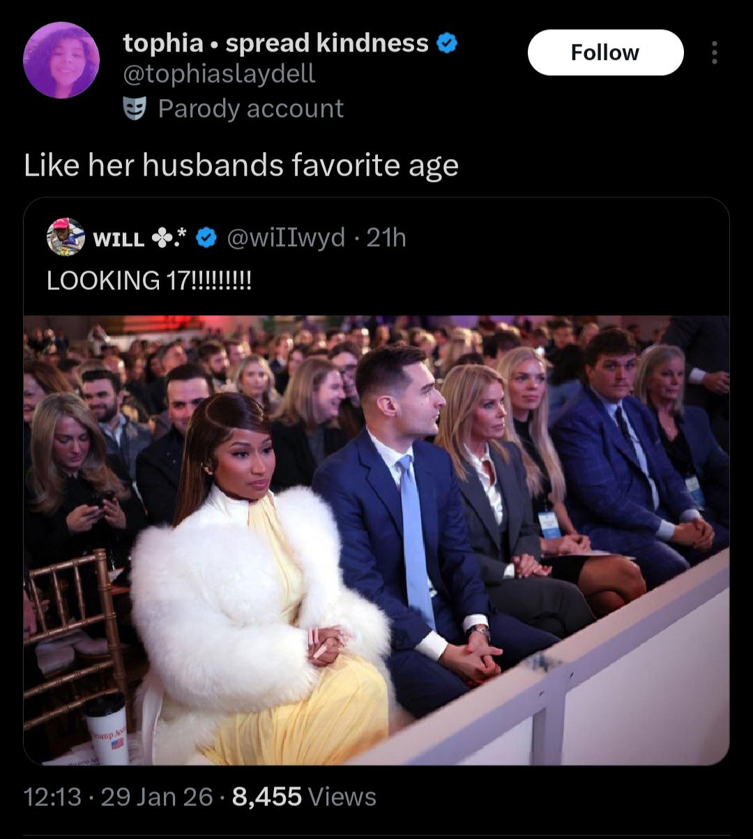 Like her husband's favorite age