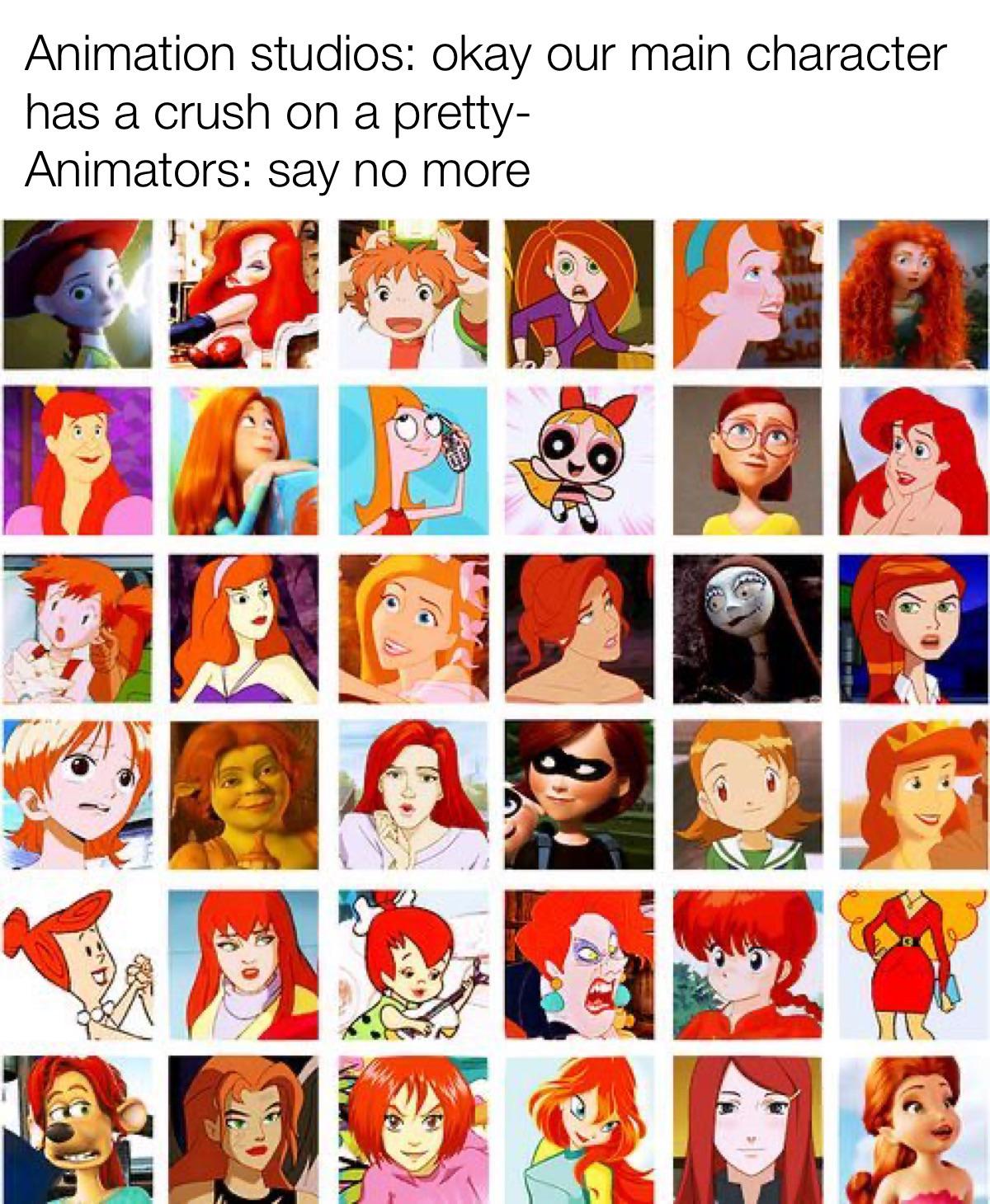 Red heads got animators down bad