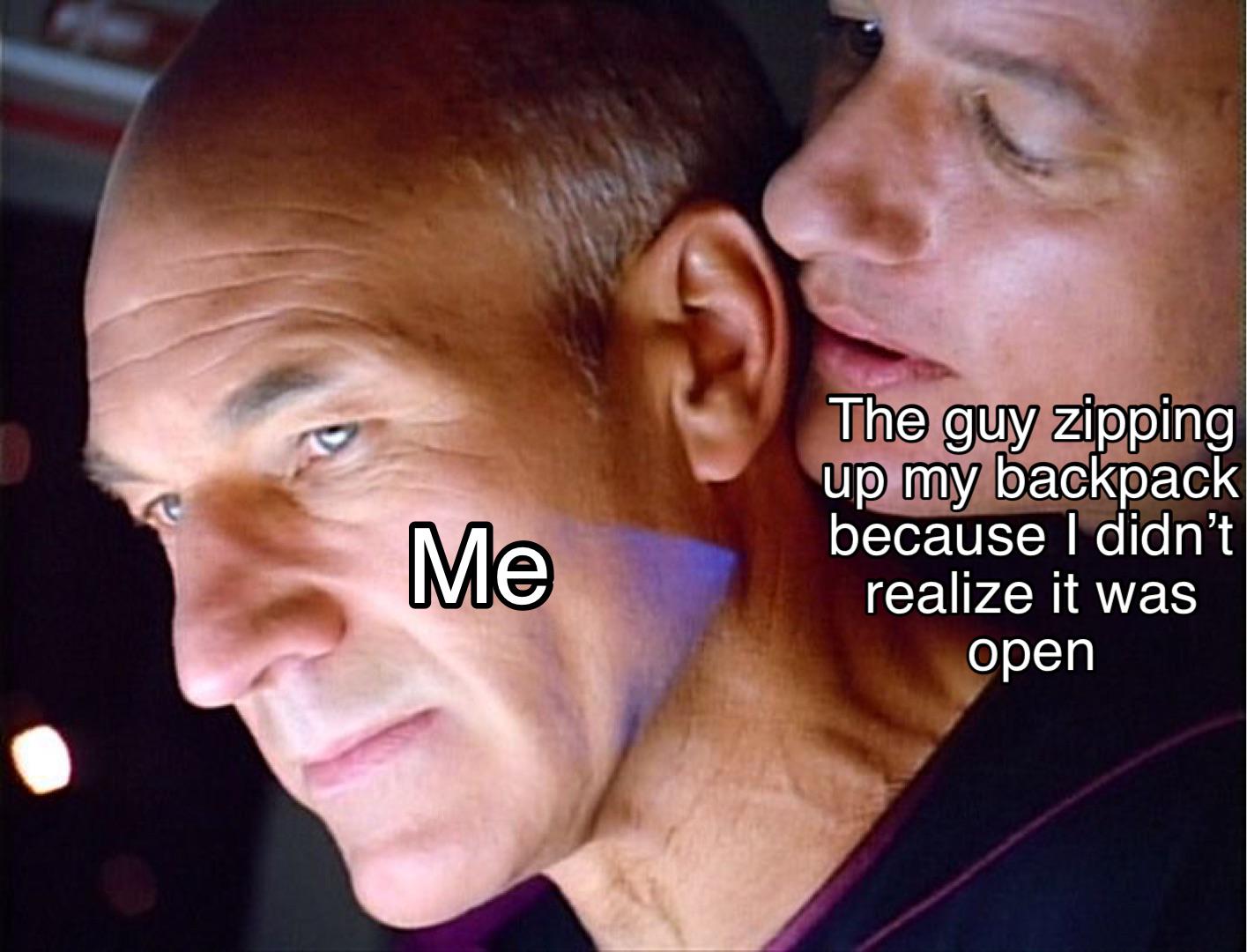 Almost as intimate as the guy zipping my fly
