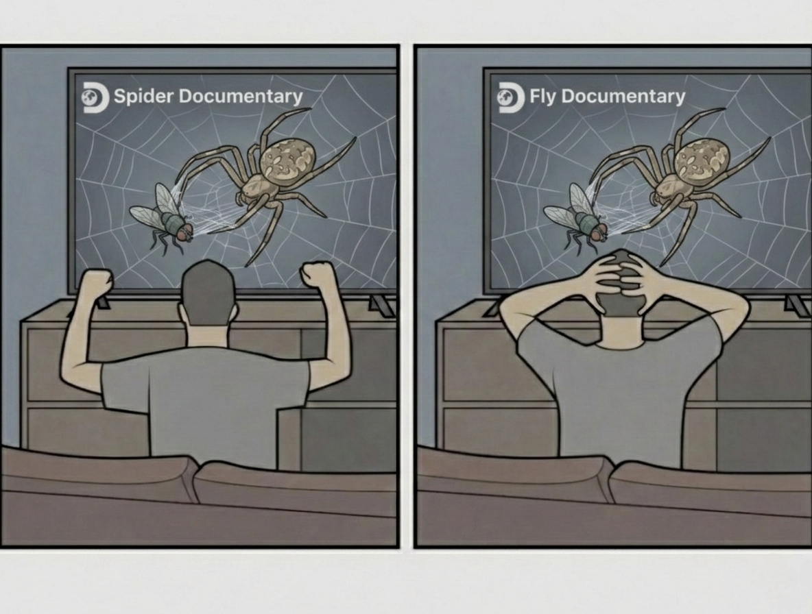 Rooting for the diner vs Rooting for dinner