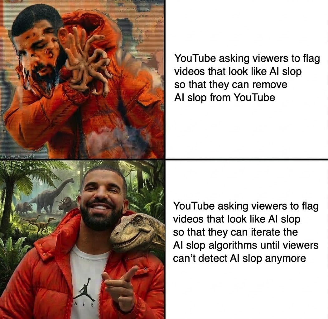 Help train AI by telling YouTube how much you hate AI