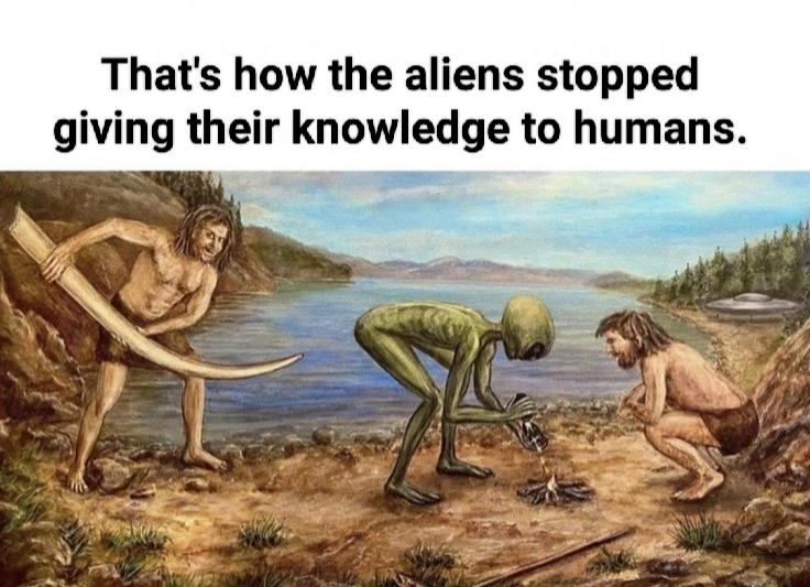 They left