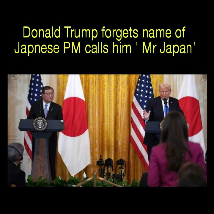 Trump forgets name of Japanese PM😭