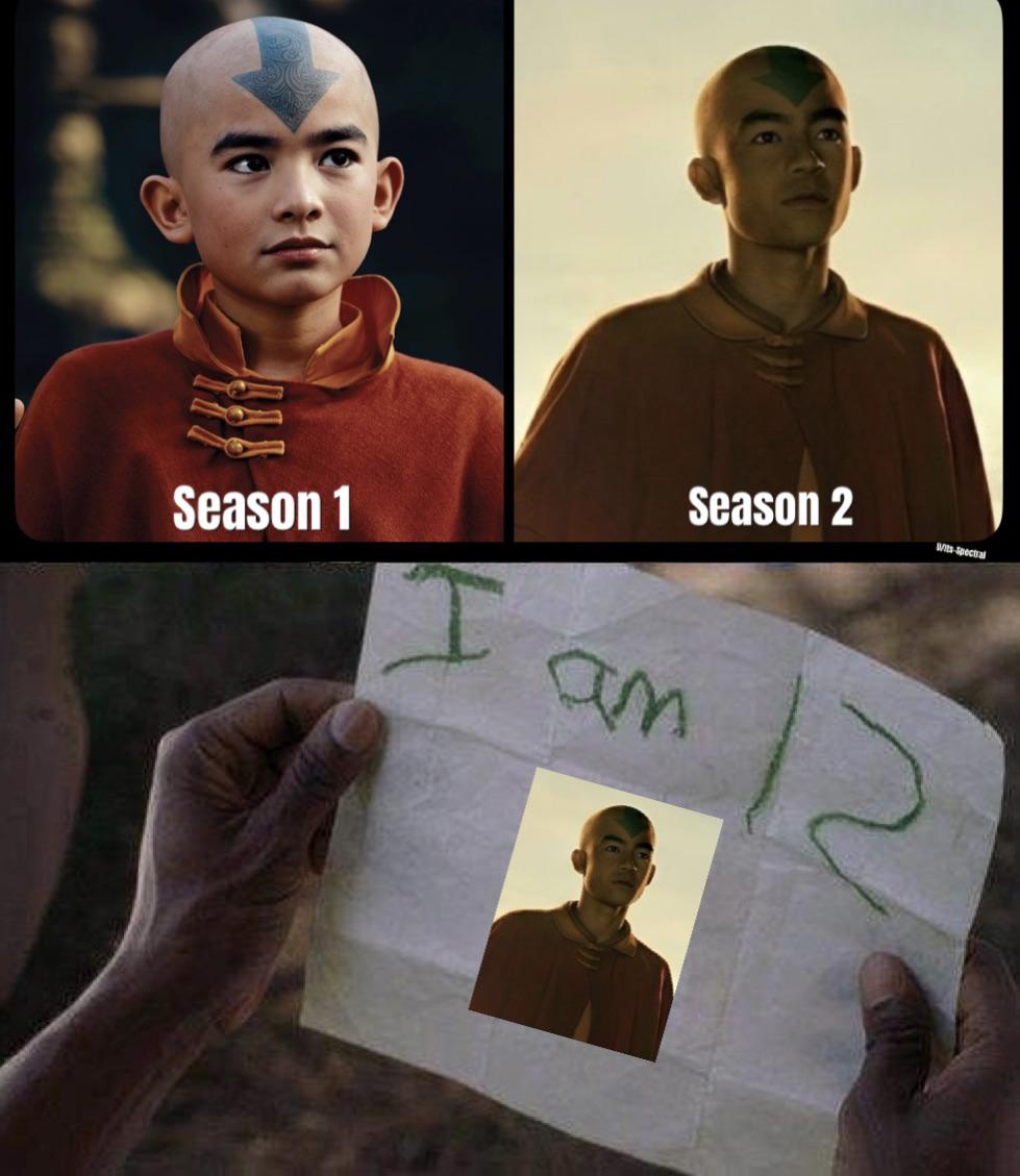 Aang grew up in one season….
