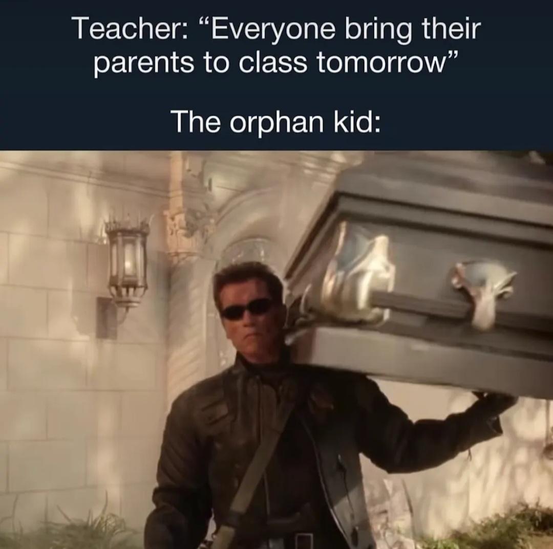 Meanwhile.. the orphan kid