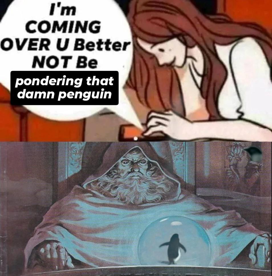 brb just pondering that damn penguin