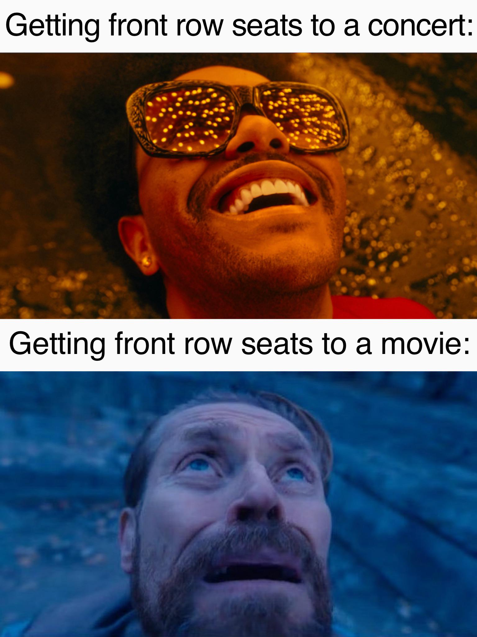 When “front row” means very different things