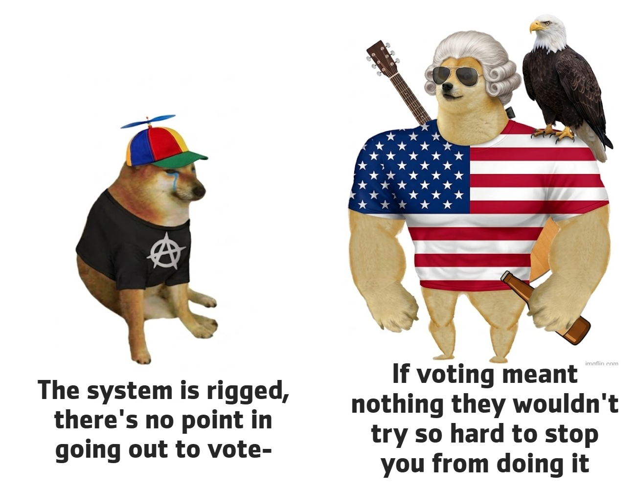 Silence, doomer, George Washingdoge is speaking