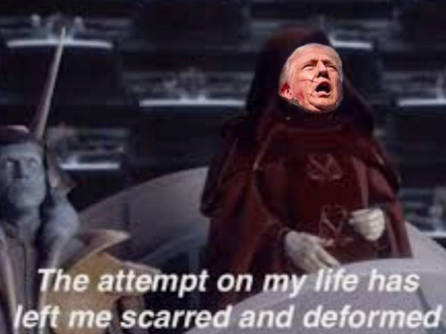 Trump at his next public appearance