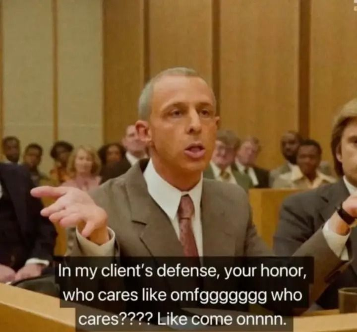 I want him as my lawyer please 🤚