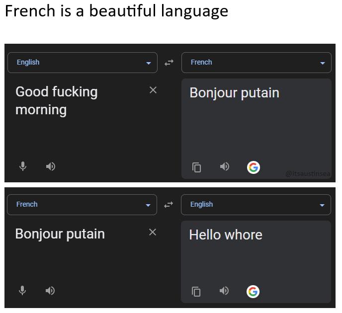 French is not real