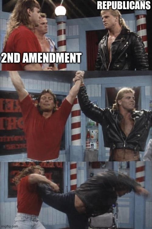I still can’t believe that Republicans turned on the second amendment so quickly. I never saw it coming.