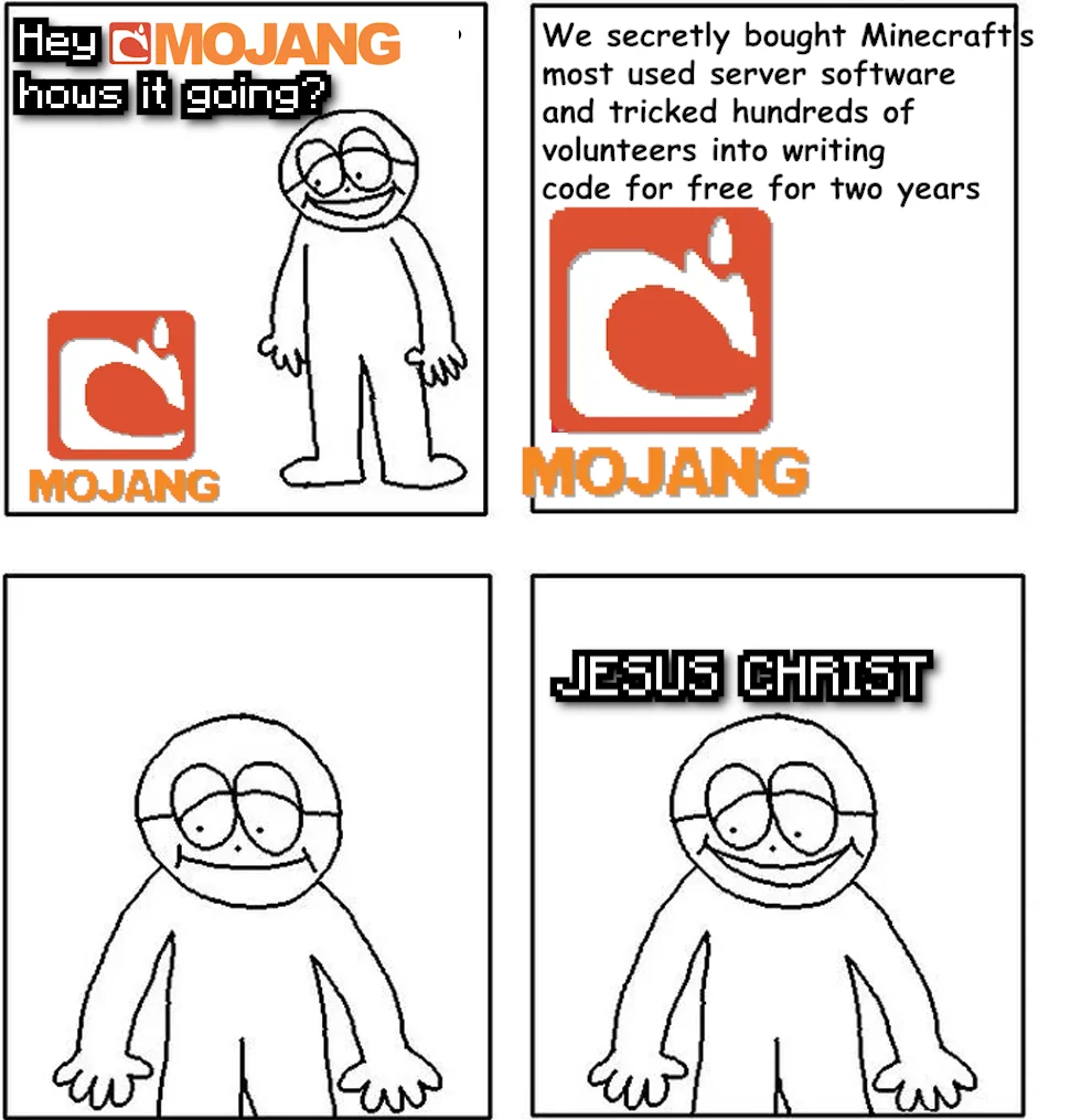 Meme about Minecraft Craftbukkit in 2014