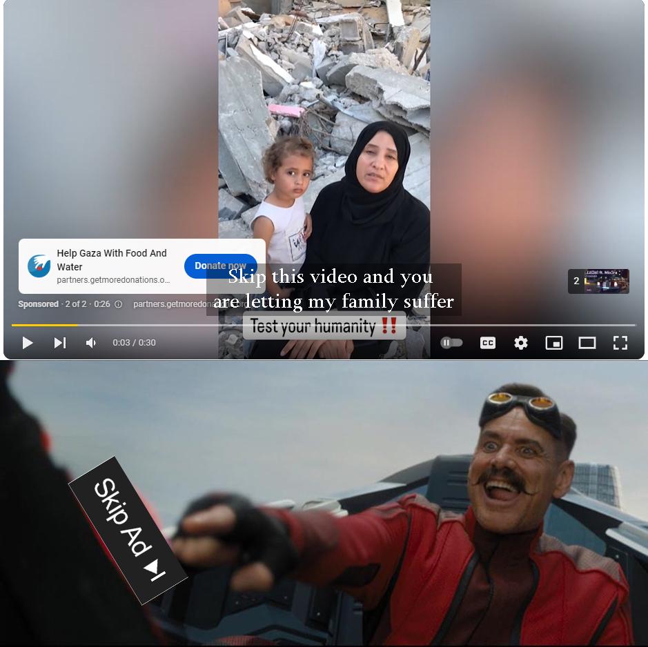 Watching ads on youtube to stop genocide