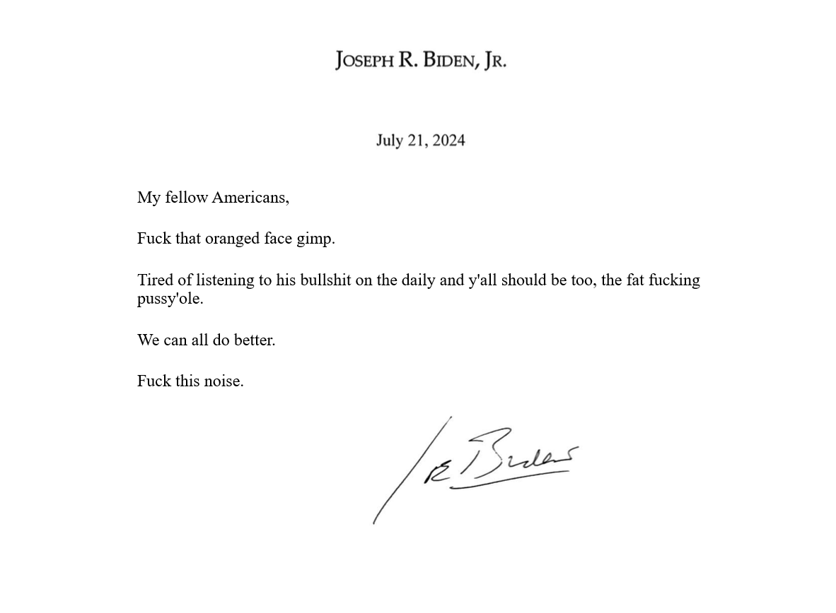 Biden's First Draft