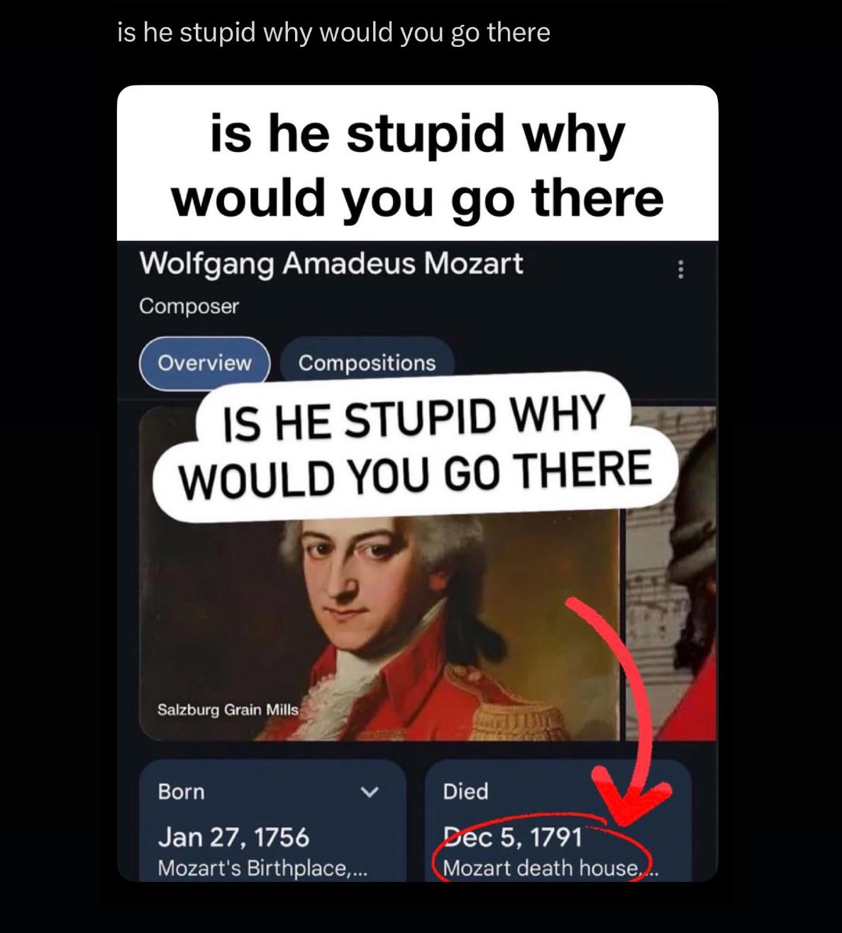 is he stupid why would you go there