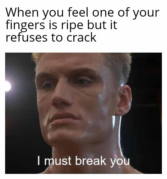 Must do it