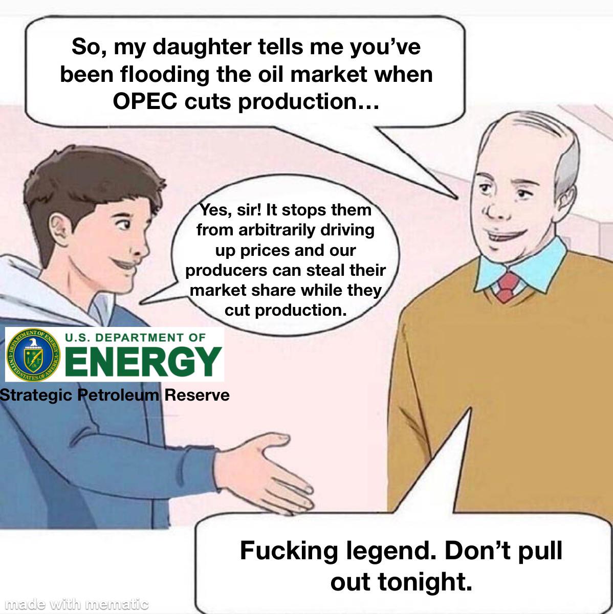 OPEC here playing checkers